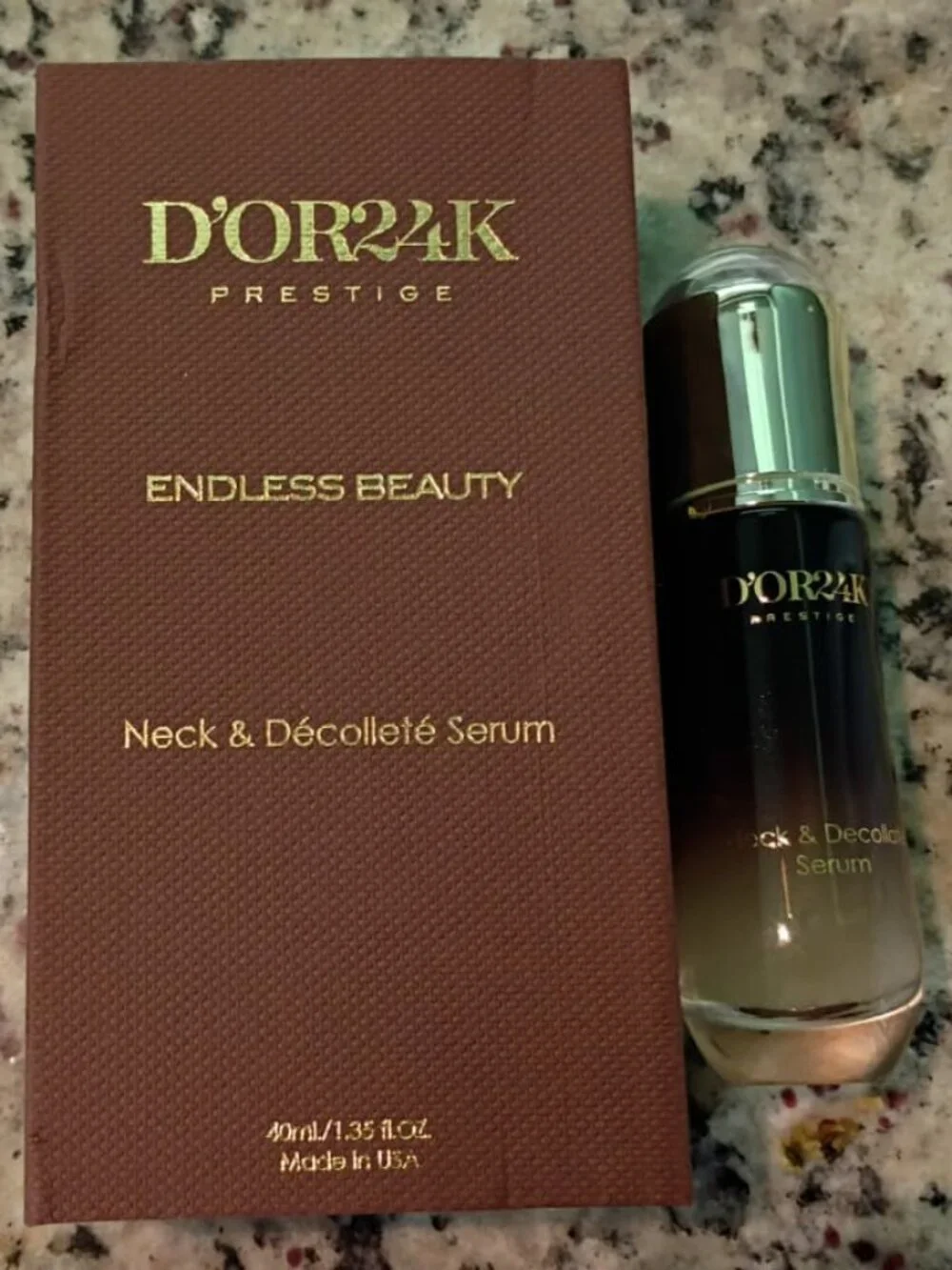 D'OR 24K PRESTIGE NECK & DECOLLETE SERUM - 1.35 fl oz \ 40 ml - BRAND NEW-SEALED